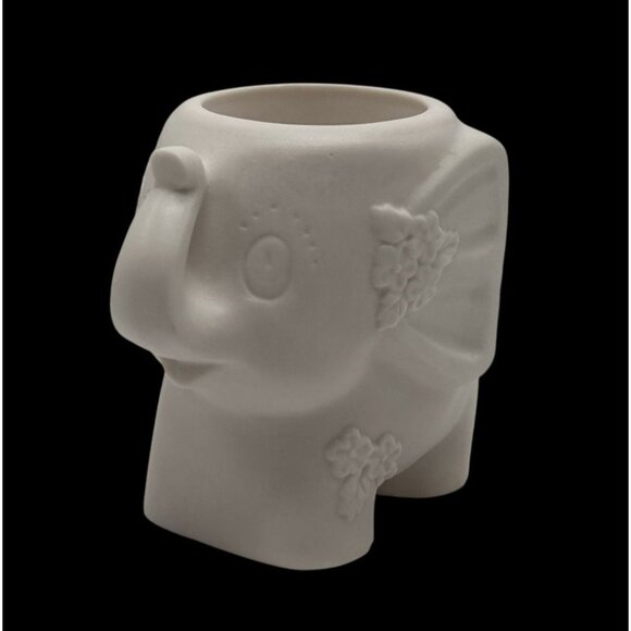 NEW Ceramic Ready-To-Paint Bisque Elephant Votive Candle Holder 4" H - Picture 2 of 7